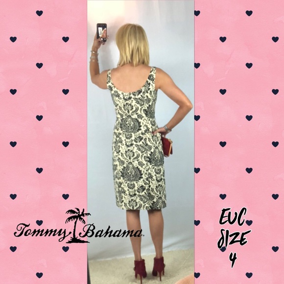 Tommy Bahama Damask Sheath Dress Size 4 - Picture 2 of 8
